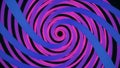 Endless spinning revolving spiral, hypnotizing effect, seamless loop. Animation. Abstract bright helix in purple and Royalty Free Stock Photo