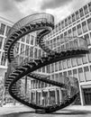 The Endless Stairway in Munich Architecture Sculpture Black and White
