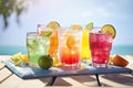 endless summer with endless collection of colorful drinks