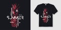 Endless summer t-shirt and apparel modern design with styled pin