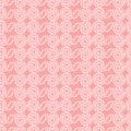 Endless white lace pattern on a pink background.