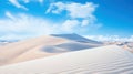 Endless white sands stretching across a pristine desert. Royalty Free Stock Photo