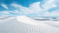 Endless white sands stretching across a pristine desert. Royalty Free Stock Photo