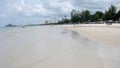 Endless snow-white Hua Hin beach