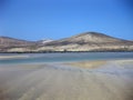 Endless wide tideland in the lagoon of Gorriones, Playa de Sotavento, Costa calma, Fuerteventura, Spain