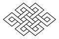 Endless knot, or eternal knot, common form of an intertwining knot Royalty Free Stock Photo