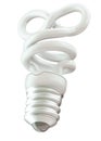 Endlessness or infinity symbol light bulb on white Royalty Free Stock Photo