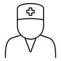 Endocrinologist doctor icon, outline style