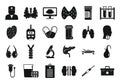 Endocrinologist icons set, simple style