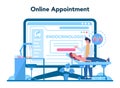 Endocrinologist online service or platform. Thyroid examination.