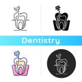 Endodontics icon Royalty Free Stock Photo