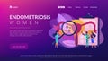 Endometriosis concept landing page.