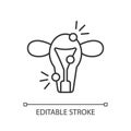 Endometriosis linear icon Royalty Free Stock Photo