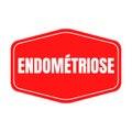 Endometriosis symbol icon called endometriose in French language Royalty Free Stock Photo