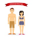 Endomorph Body Type Woman and Man Royalty Free Stock Photo