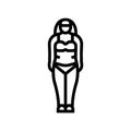 endomorph female body type line icon vector illustration Royalty Free Stock Photo