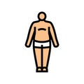 endomorph male body type color icon vector illustration Royalty Free Stock Photo