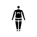 endomorph male body type glyph icon vector illustration Royalty Free Stock Photo