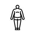 endomorph male body type line icon vector illustration Royalty Free Stock Photo