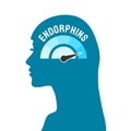 Endorphins level meter Royalty Free Stock Photo