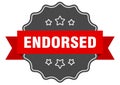 endorsed label. endorsed isolated seal. sticker. sign Royalty Free Stock Photo