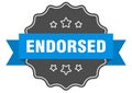 endorsed label. endorsed isolated seal. sticker. sign Royalty Free Stock Photo