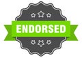 endorsed label. endorsed isolated seal. sticker. sign Royalty Free Stock Photo