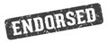 endorsed rectangular sign. endorsed stamp Royalty Free Stock Photo