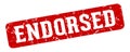 endorsed rectangular sign. endorsed stamp Royalty Free Stock Photo