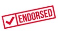 Endorsed rubber stamp Royalty Free Stock Photo