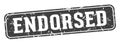endorsed rectangular sign. endorsed stamp Royalty Free Stock Photo