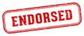endorsed stamp. endorsed rectangular stamp on white background Royalty Free Stock Photo