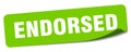 endorsed sticker. endorsed label Royalty Free Stock Photo