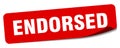 endorsed sticker. endorsed label Royalty Free Stock Photo