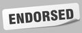endorsed sticker. endorsed label Royalty Free Stock Photo