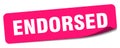 endorsed sticker. endorsed label Royalty Free Stock Photo
