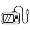 Endoscope cable icon outline vector. Medical organ Royalty Free Stock Photo