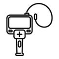 Endoscope camera icon outline vector. Medical inspection Royalty Free Stock Photo