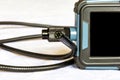 Endoscope camera on the table. Flexible inspection camera