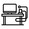 Endoscope equipment icon, outline style Royalty Free Stock Photo