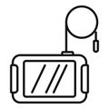 Endoscope examination icon outline vector. Medical health