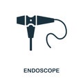 Endoscope icon. Monochrome sign from medical equipment collection. Creative Endoscope icon illustration for web design Royalty Free Stock Photo
