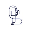 endoscope line icon, colonoscopy tool