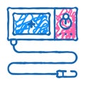endoscope tool sign icon doodle illustration Royalty Free Stock Photo