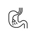 Endoscopy icon. Medical stomach vector illustration. Editable stroke.