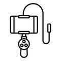 Endoscopy monitor icon outline vector. Medical endoscope Royalty Free Stock Photo