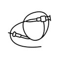 Endoscopy procedure line black icon