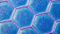 Endothelium cells form protective layer with hexagonal shapes in blue and purple tones creating textured biological surface Royalty Free Stock Photo