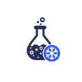 endothermic chemical reaction icon on white Royalty Free Stock Photo