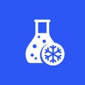 endothermic chemical reaction vector icon Royalty Free Stock Photo